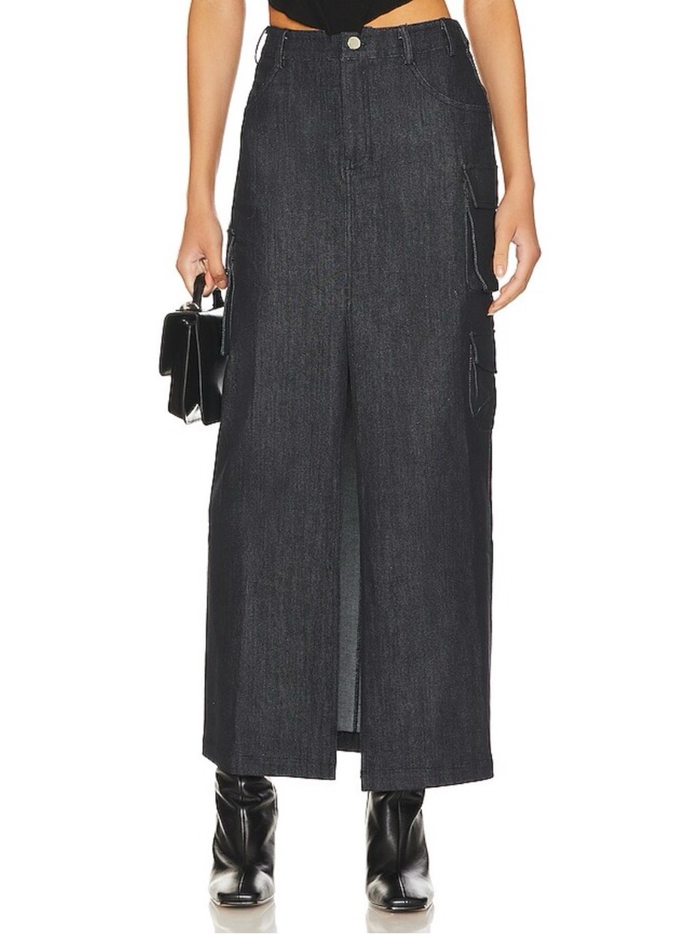 NWT Line & Dot Mora Maxi Skirt in Charcoal